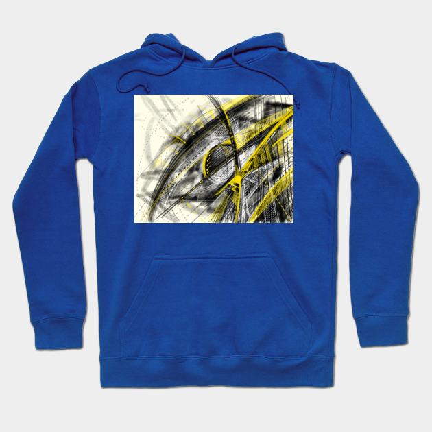 the mech and the eye wallpaper in architectural brutalism art of ecopop Hoodie by jorge_lebeau